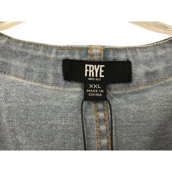 FRYE Denim Mini Dress Size XXL Denim Sleeveless Stretch Sleeveless Ladies - Picture 4 of 9
